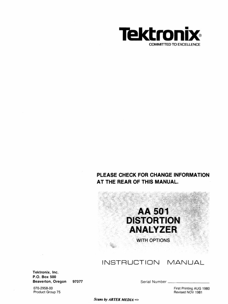 Aa 501 | PDF | Distortion | Electronics
