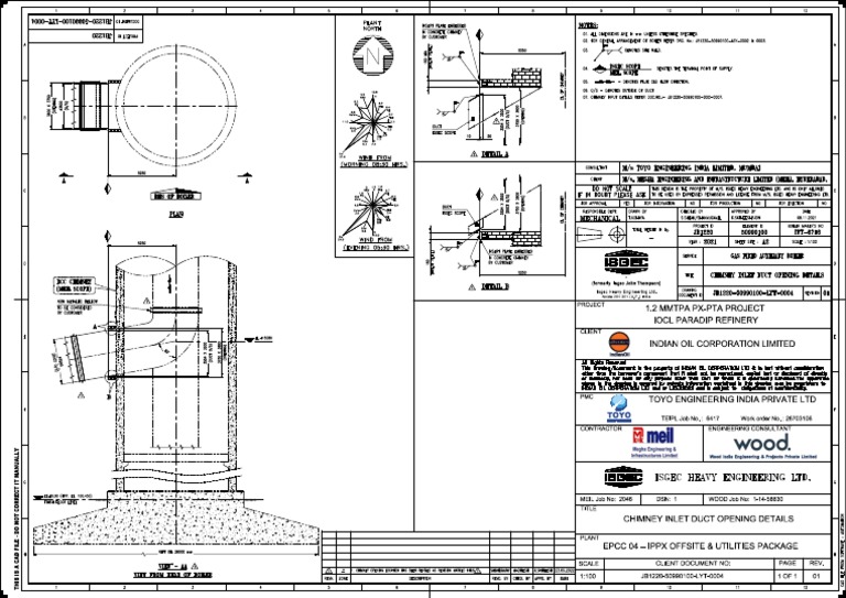 IOCL Chimney Inlet Duct Details | PDF | Technology & Engineering