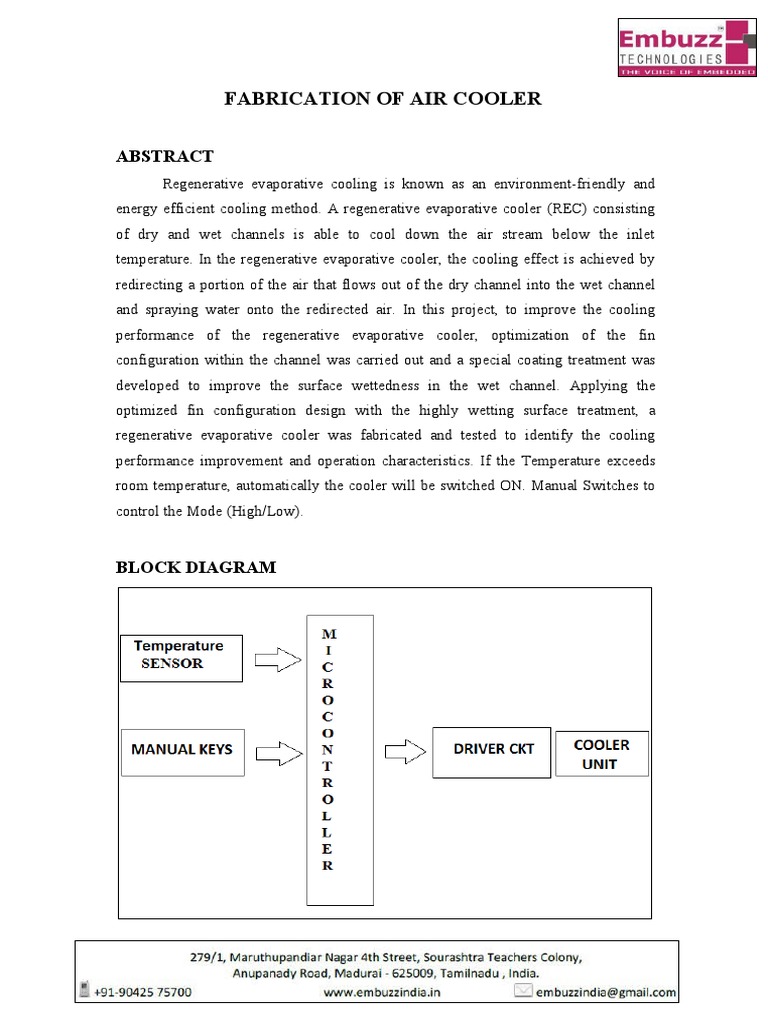Fabrication Of Air Cooler Pdf