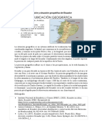 Posición y Situación Geográfica Del Ecuador