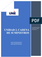 Unidad 2. Cadena de Suministros: Acti Vidad Individual 2. Etapas de La Cadena de Suministro