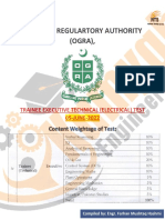 Oil - Amp Gas Regulatory Authority (OGRA) Trainee Executive Technical (Electrical) Paper 05-June-2022