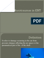 Barotraumas in ENT