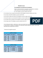 Estudio de Caso, Aplicacion de Metodos de Evaluacion de Inventarios