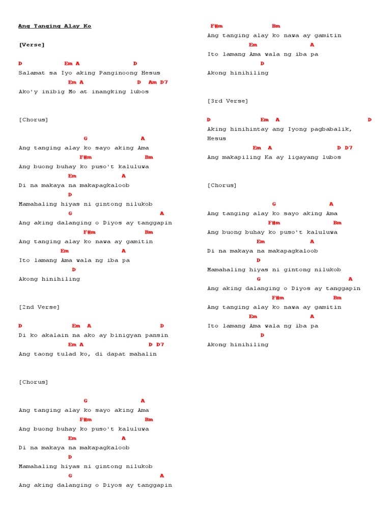Ang Tanging Alay Ko | PDF