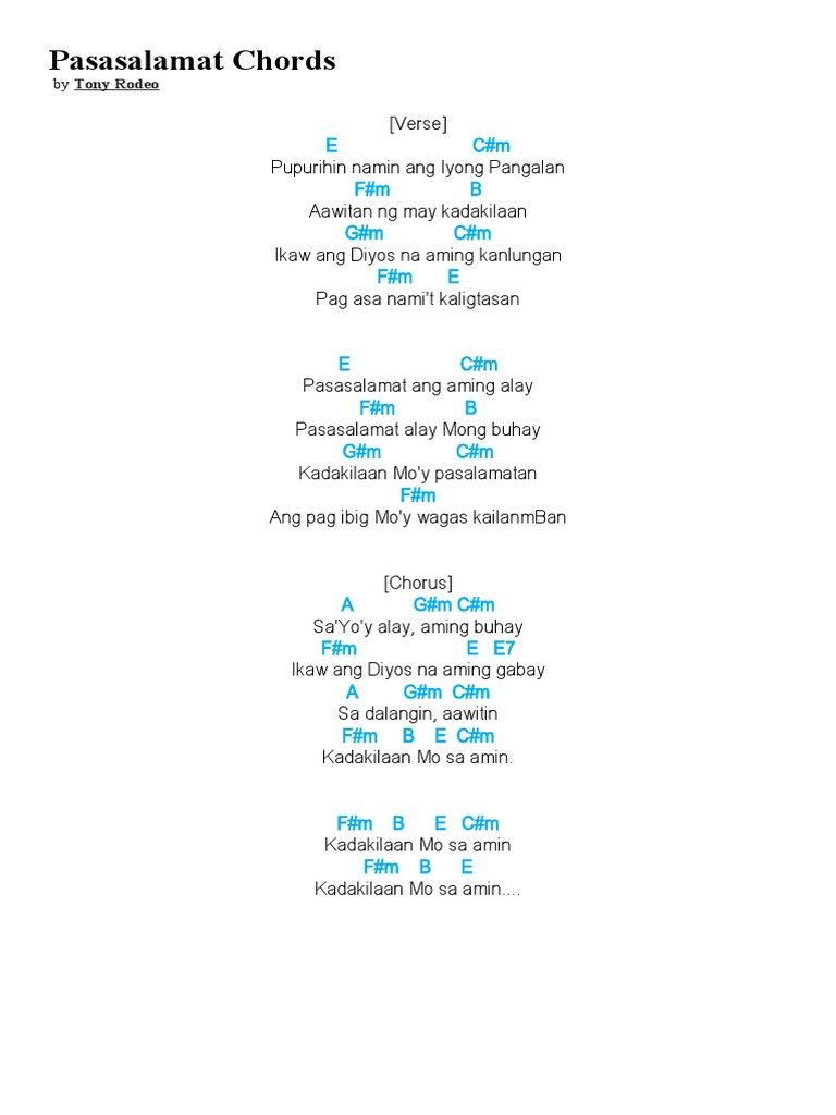 song parents lyrics