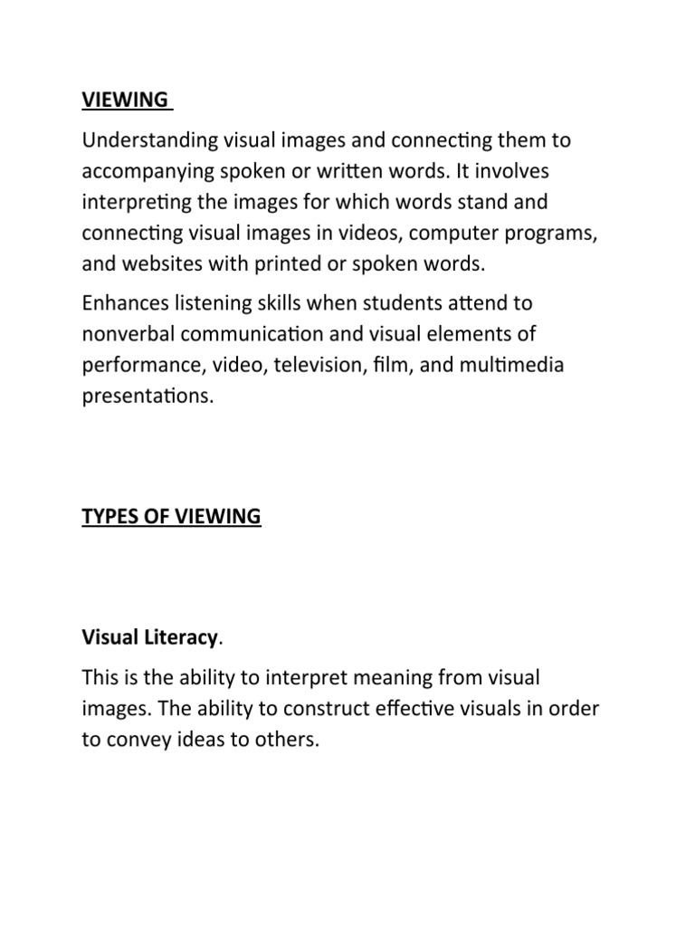 Viewing Skills Additional Materials | PDF | Social Science | Art