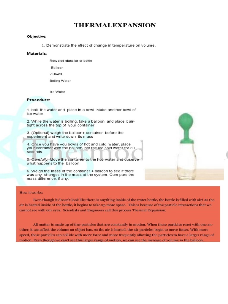 THERMAL EXPANSION LAB No. 2 PDF