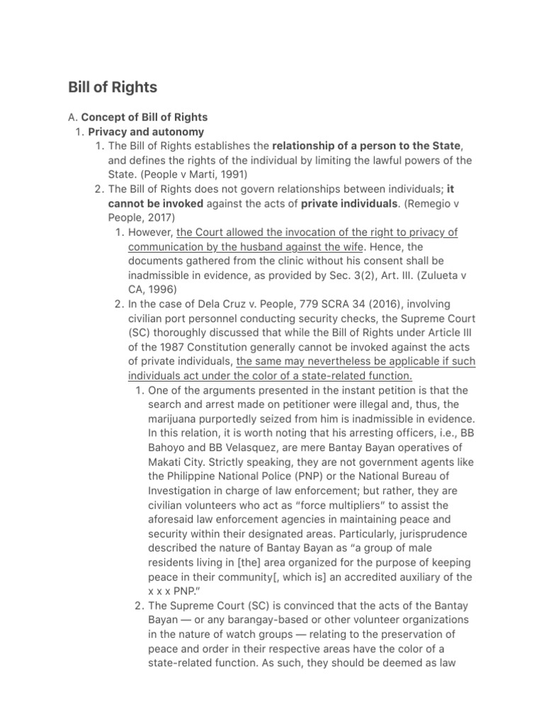 Bill of Rights | PDF | Right To Privacy | Search Warrant