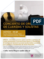 Concierto Cuerdas Solistas Afiche