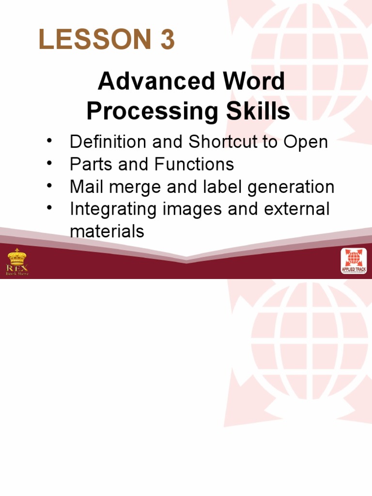 Advanced MS Word Processing Skills | PDF | Microsoft Word | Page Layout