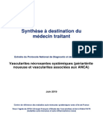 Synthese MG Vascularites Necrosantes Systemiques Periarterite Noueuse Et Vascularites Associees Aux Anca