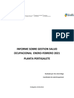 Informe Sobre Gestion Salud Ocupacional Febrero 2021