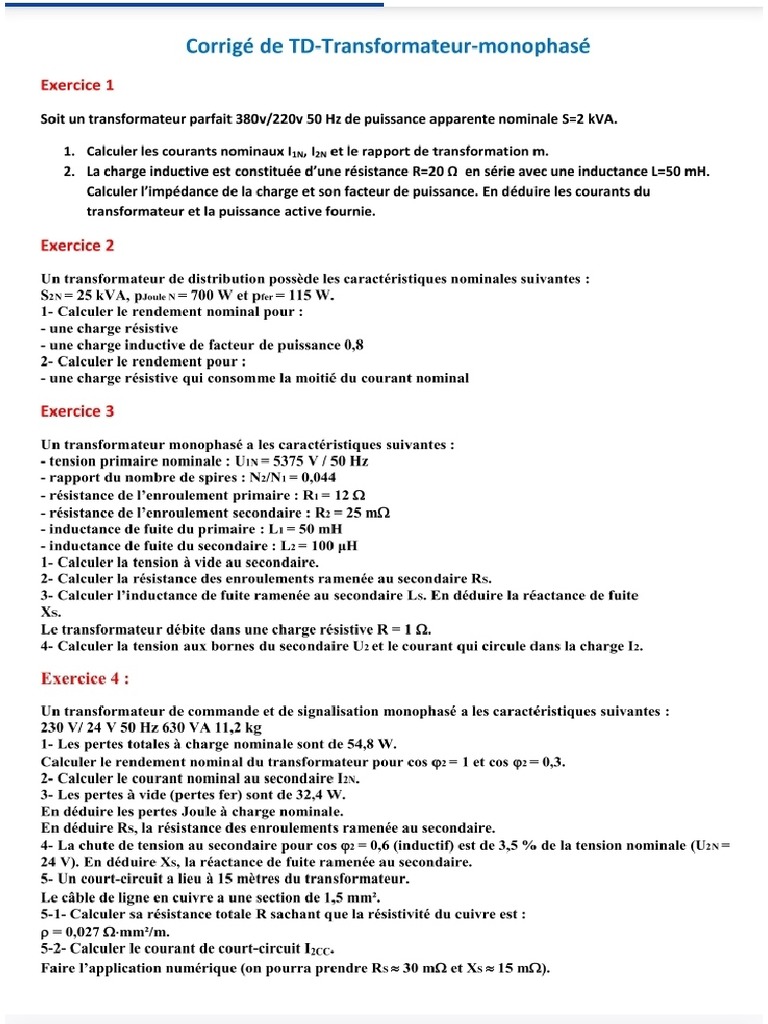 TD Electrotechnique | PDF