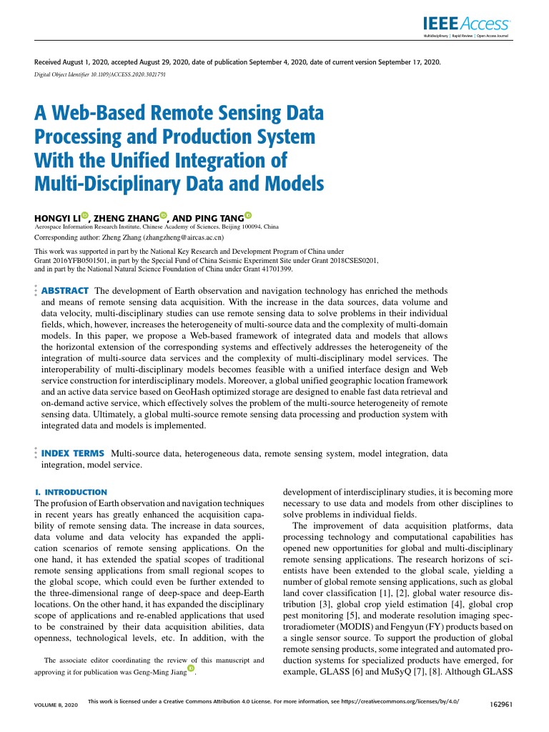 A Based Remote Sensing Data Processing and Production System With