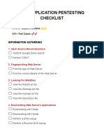 Web Pentesting Checklist