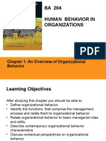 Chapter 1 - An Overview of Organizational Behavior