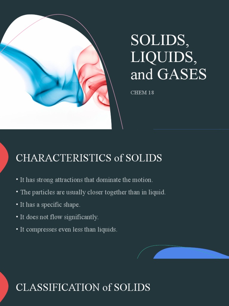 Solids Liquids And Gases Pdf Gases Liquids