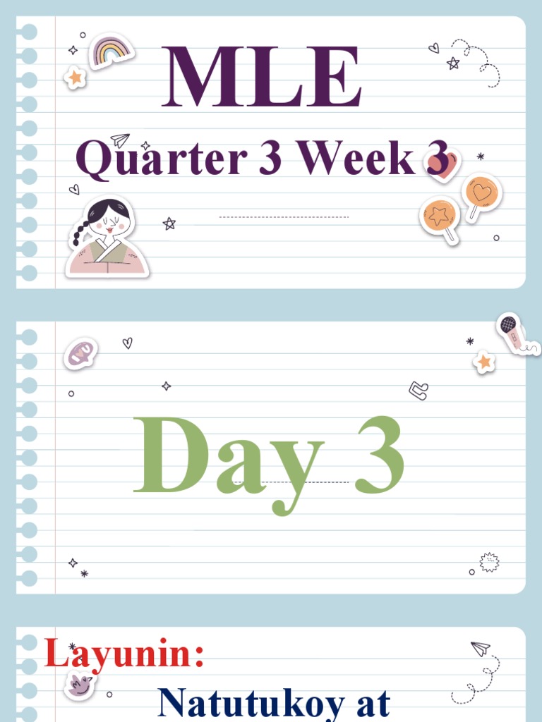 MTB Mle 3 Week 3 Day 3 4 | PDF