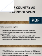 Our Country as Colony as Spain