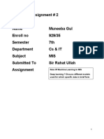 Role of Machine Learning in MIS