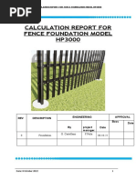 Calculation Report For Fence Foundation Model HP3000: REV Description Engineering Approval Boss Date