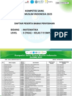 Daftar Peserta Level 3 Matematika