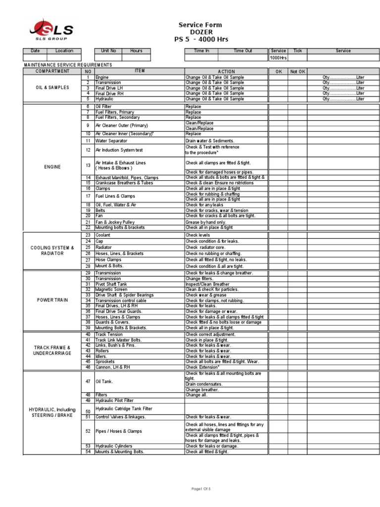 Bulldozer Maintenance at 4000 Hours | PDF | Valve | Pipe (Fluid Conveyance)