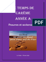 Psaumes Et Acclamation Carême A