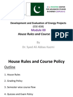 ESE-838 Module Lecture 0 House Rules and Course Policy