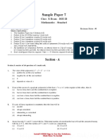 Maths Sample Paper (14)