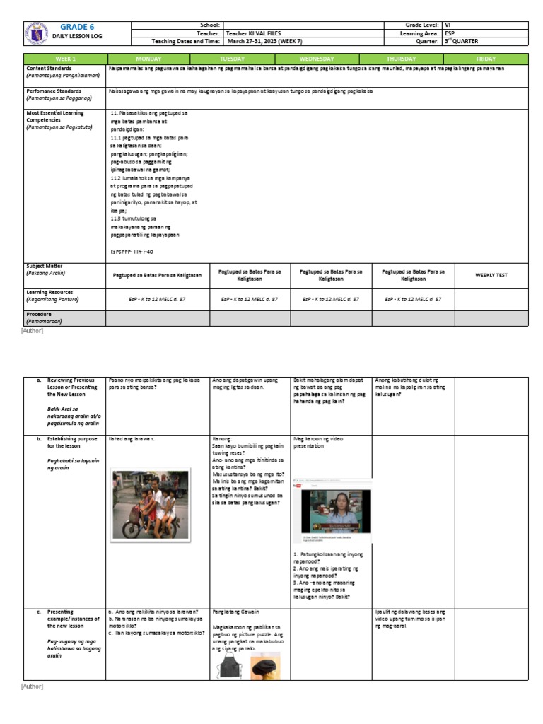 Esp6 Week 7 | PDF