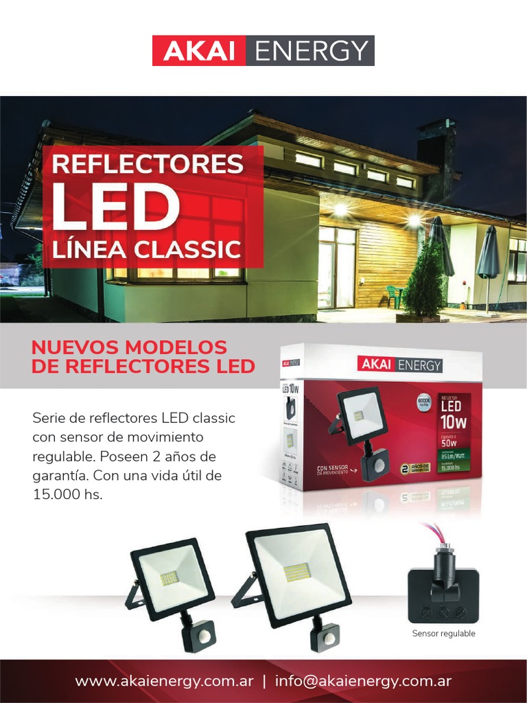 Reflectores LED Classic con Sensor | PDF | Diodo emisor de luz ...