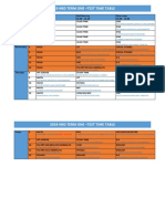 Mid Term One Time Table