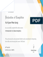 Ko Kyaw Moe Aung: Introduction To Data Analytics