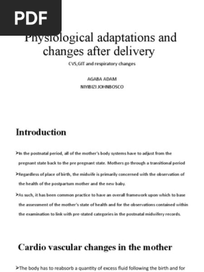 CVS,GIT and Respiratory Changes