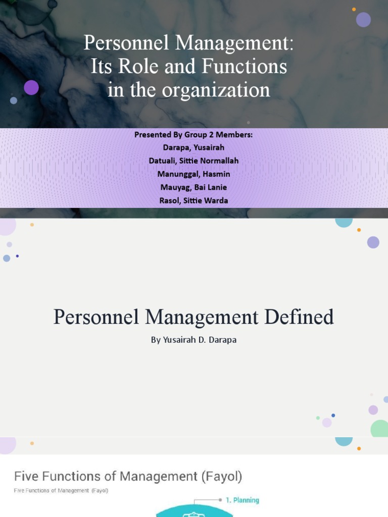 Personnel Management | PDF | Human Resource Management | Recruitment