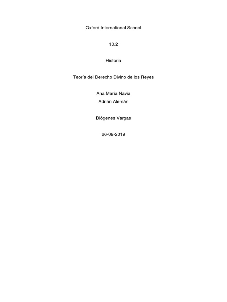 Teoría del Derecho Divino de los Reyes | PDF | James Vi y yo | Monarquía