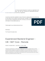 Backend Engineer C# Remote