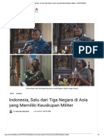 Indonesia, Satu Dari Tiga Negara Di Asia Yang Memiliki Keuskupan Militer - KATOLIKANA
