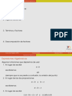 Productos Notables, Descomposición en Factores y Simplificación de Expresiones Racionales.