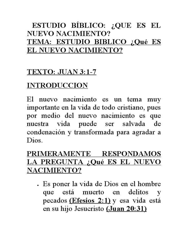 El Nuevo Nacimiento Pdf Amor Pecado