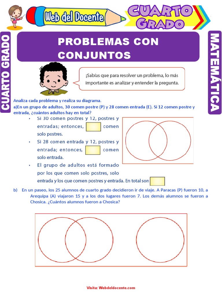 Problemas Con Conjuntos para Cuarto Grado | PDF