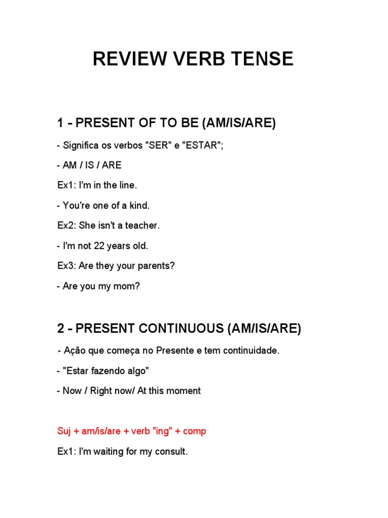 Verb Tenses Ate Past Continuos PDF