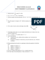 Class 9 Revision Worksheet