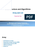 Data Structures and Algorithms: Arrays and Lists