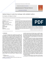 Optimal Design of A Plate Heat Exchanger