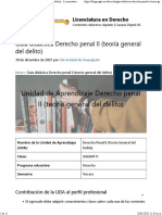 Guía Didáctica Derecho Penal II (Teoría General Del Delito) - Licenciatura en Derecho