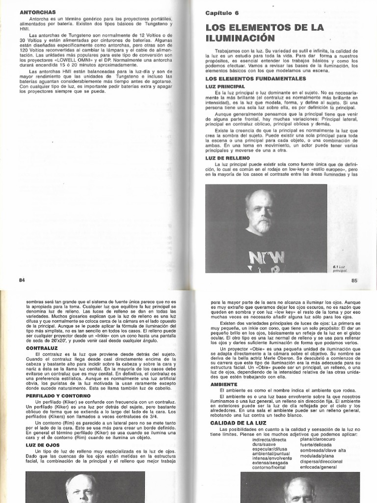 Los Elementos de La Iluminación Pág. 8594Libro Iluminación en Cine y
