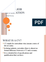 CV and Job Application